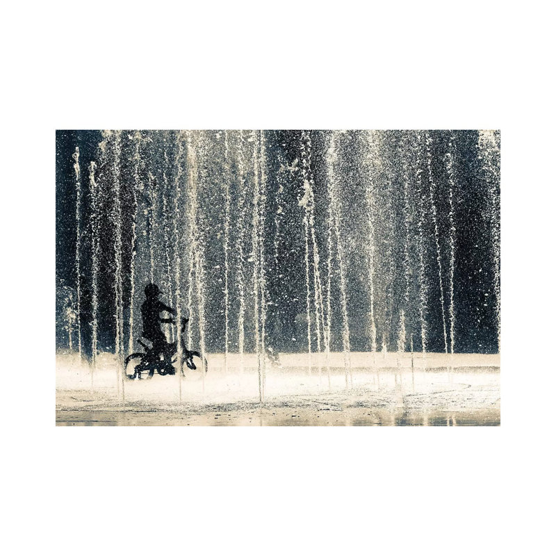 Ride Through The Drops by Ehsan Razzazi - Wrapped Canvas Print, 20.32 cm H x 30.48 cm W