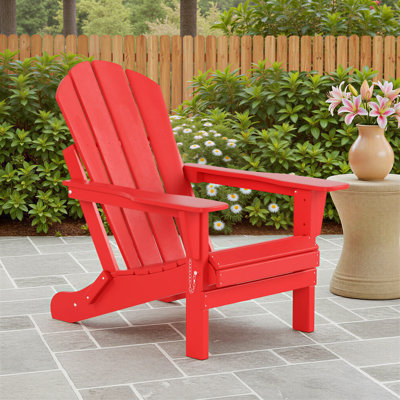 Chaise Adirondack pliante en PEHD Shawnna