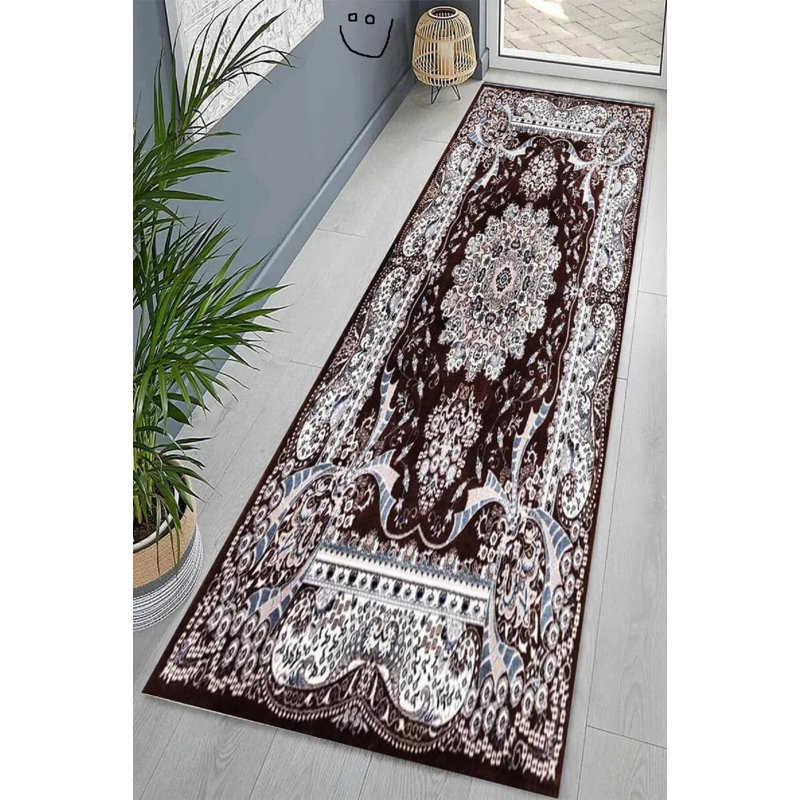 Runner Floral Area Rug, Runner 60 x 220 cm