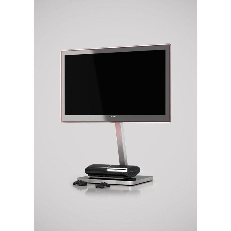 Support de plancher pivotant moderne noir / argent