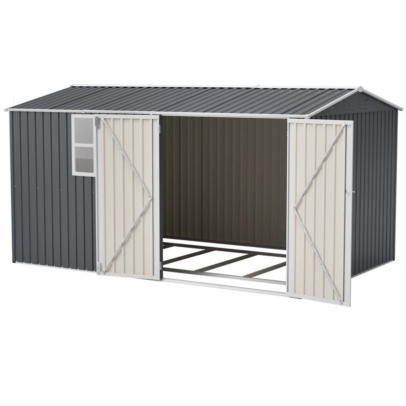 Remise de rangement extérieure avec fenêtre et 4 bouches d'aération pour la cour, le jardin et le patio