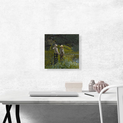 «Fishing 1878» par Winslow Homer, reproduction d'art sur toile tendue