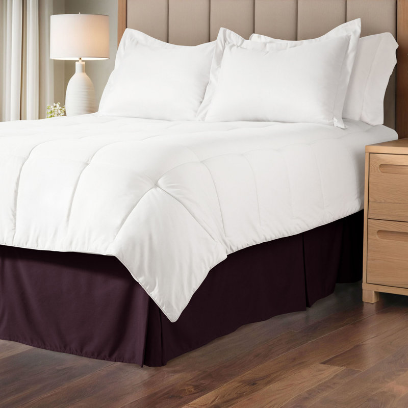 Becky Cameron 14" Tailored Bed Skirt, Purple, Queen