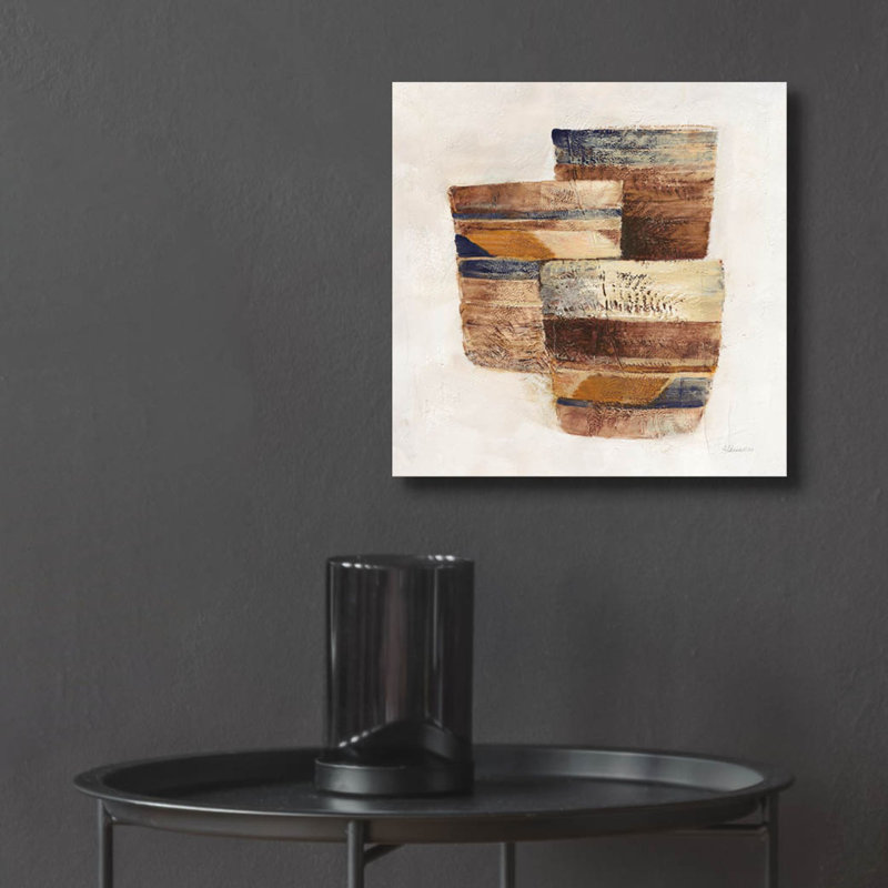 «Desert Still Life 2 Navy» par Albena Hristova, art mural en verre acrylique, H 12 po x l 12 po x P 0,13 po