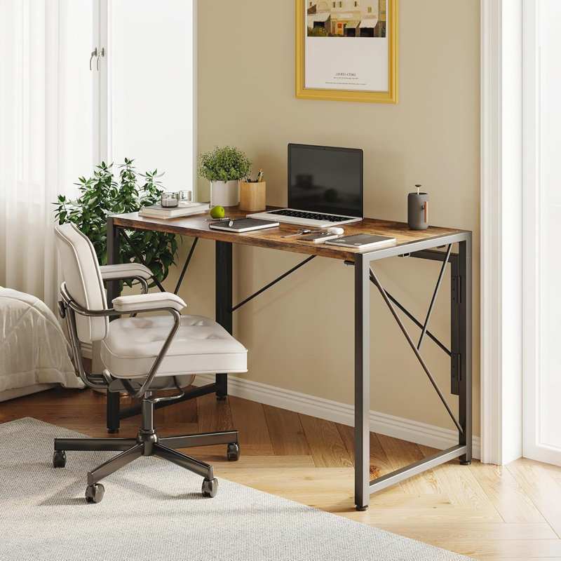 Folding Desk Small Foldable Desk 31.5" For Small Spaces