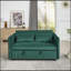 Canapé-lit convertible futon 3 en 1, petite causeuse en velours de 55 po avec 2 coussins, dossier inclinable, poches latérales pour le salon, canapé-lit-410706681