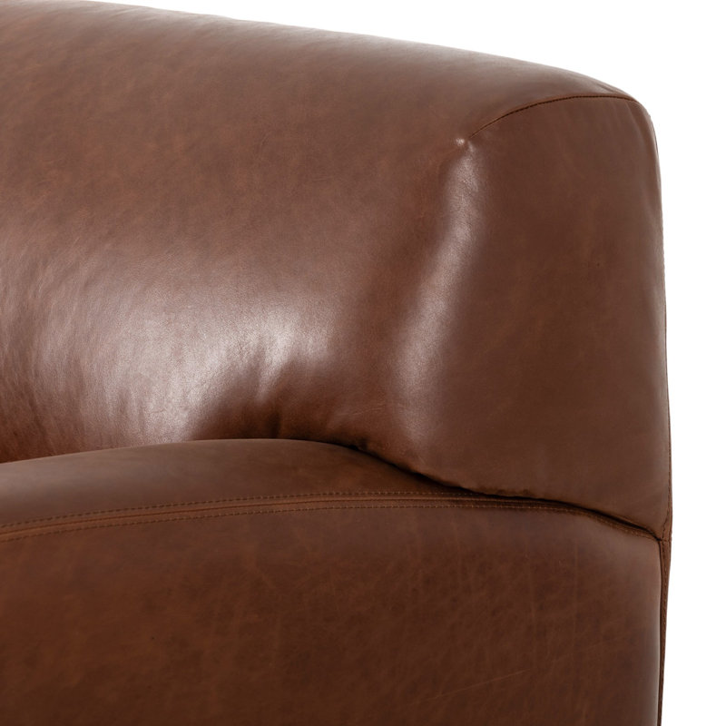 Kent Sofa, Dulane Mahogany Top Grain Leather
