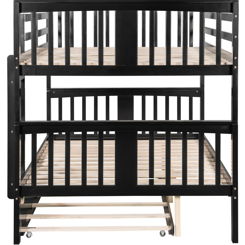 Lit double superposé au-dessus d'un lit gigogne et peu encombrant, sans sommier, coffre-fort pour tous