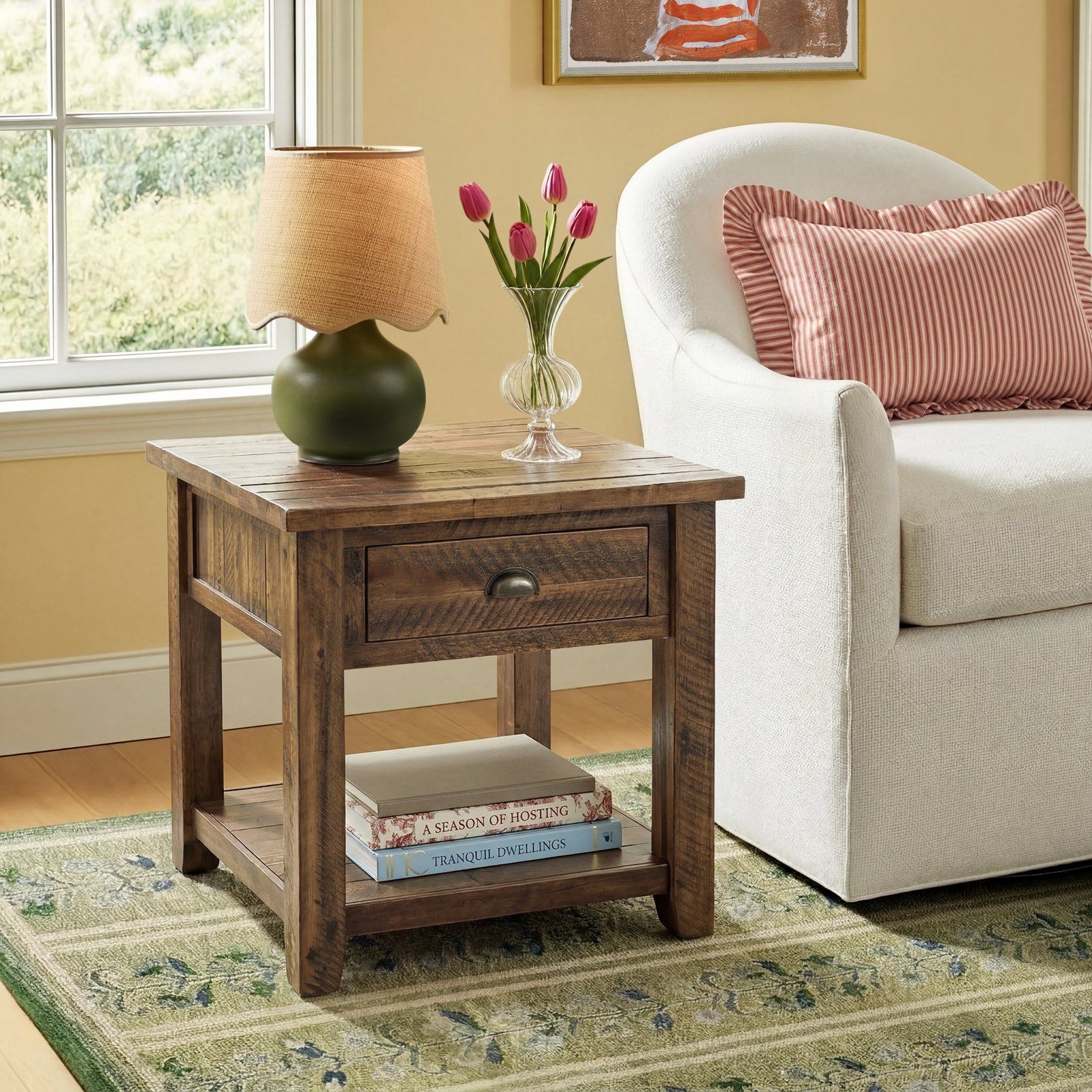 Castile 24" End Table, Dakota Oak