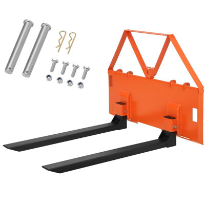 Fourches à palettes robustes 46 po - Accessoire de chargeur de tracteur à fixation rapide 3200 lb