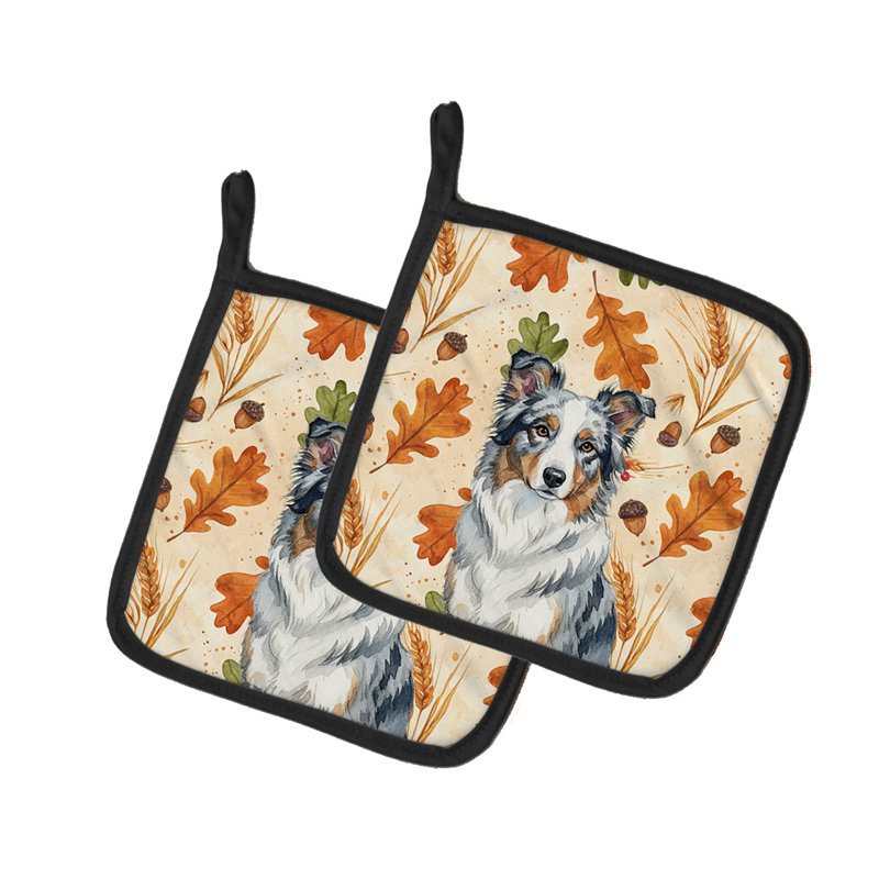 Paire de porte-casseroles Border Collie Heirloom Fall