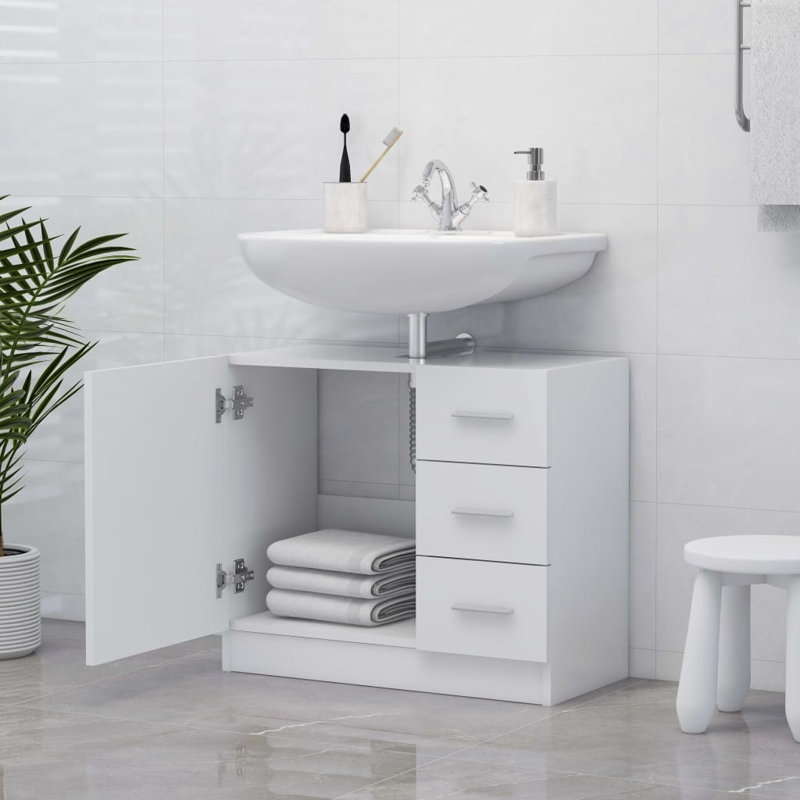 Elioth Freestanding Bathroom Cabinet, White