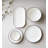 "The Minimalist Collection" White with Black Trim - Five Piece Dinnerware Set
