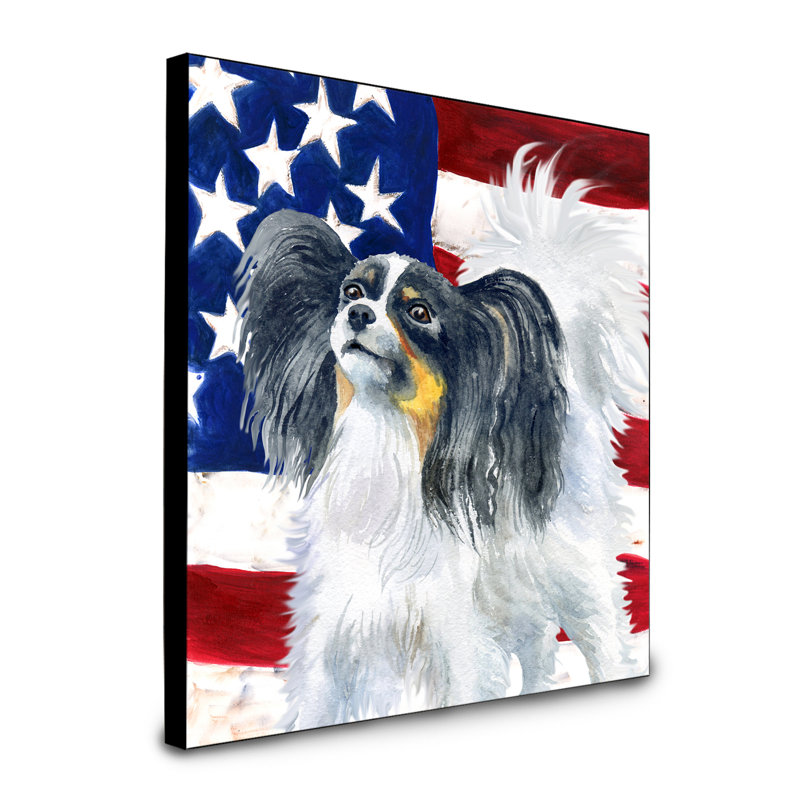 Panneau mural patriotique art Double Down, Papillon