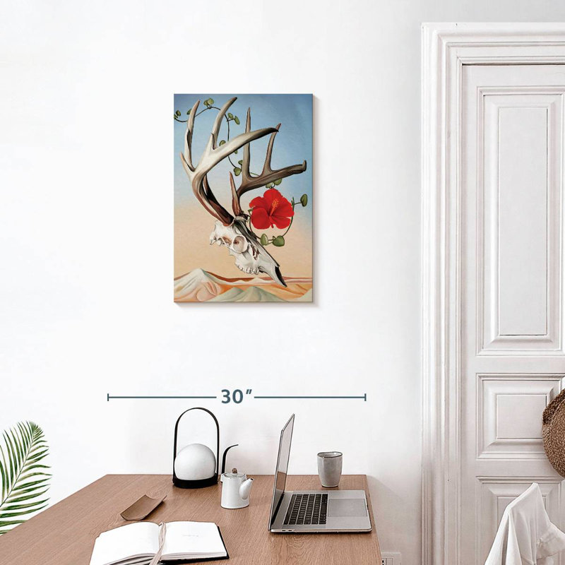 Kerner Levitating Deer Skull, 24" H x 16" W
