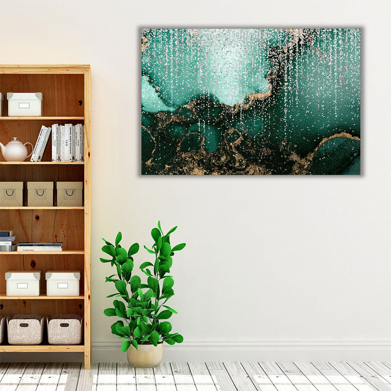 Marbre émeraude - reproduction d'art sur toile, H 12 po x l 18 po