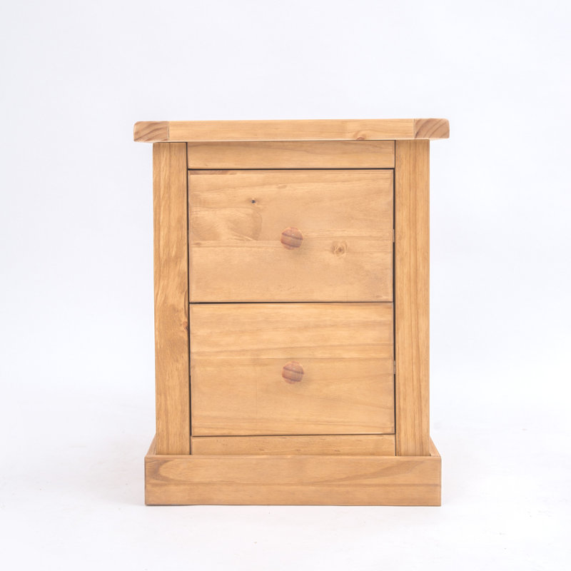 45cm W Plywood / Laminate Board Bedside Table, Waxed