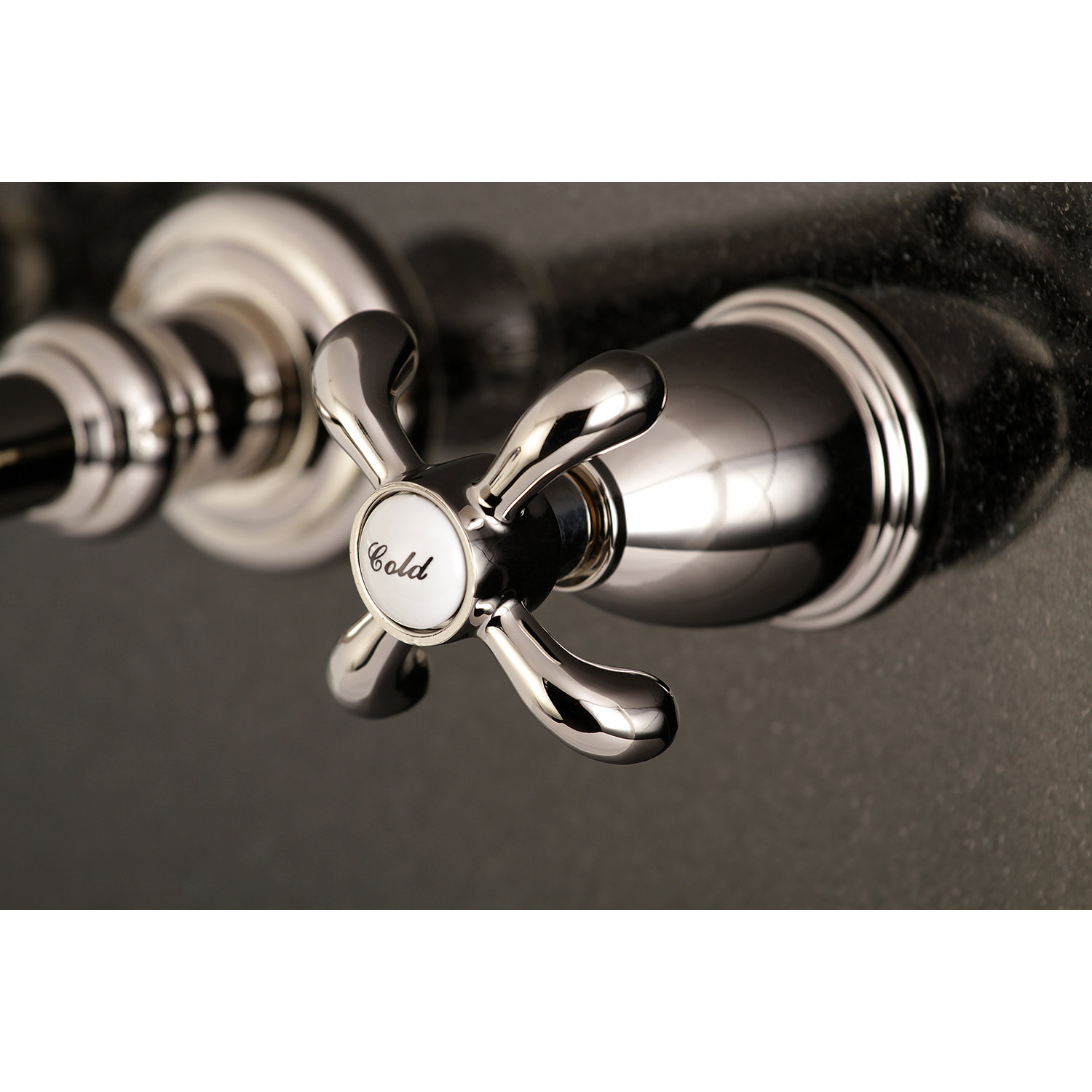 French Wall-Mounted Roman Tub Faucet, Polished Nickel