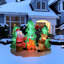 LED Lighted Inflatable Santa And Reindeer Outdoor Christmas Decoration - 8'