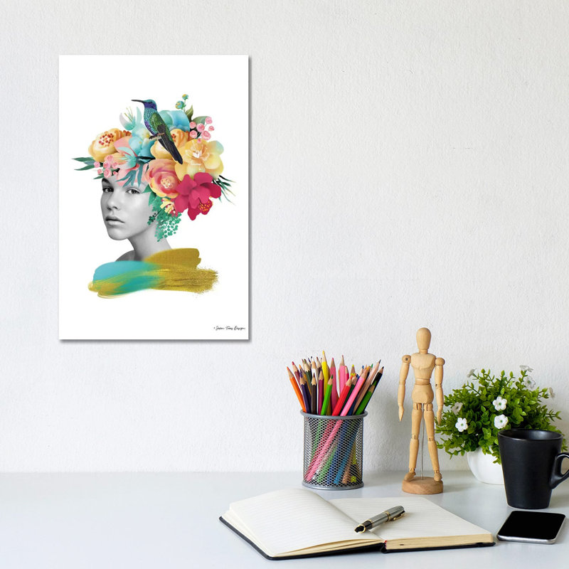 The Girl And The Paradise by Seven Trees Design - Gallery-Wrapped Canvas Giclée on Canvas, 20.32 cm H x 30.48 cm W, Canvas