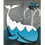 «Big Whale», reproduction sur toile tendue-25597075