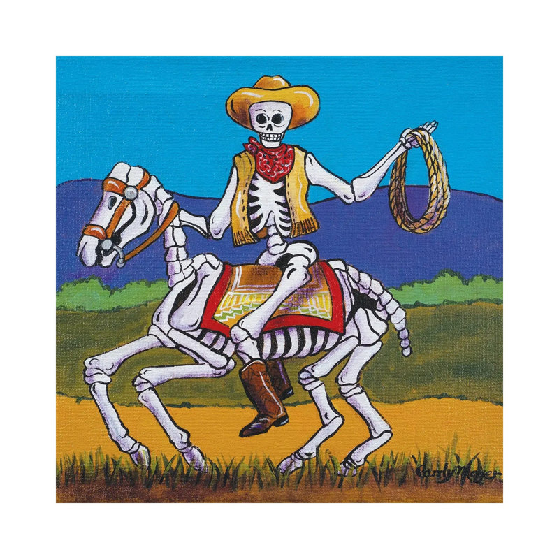Western Cowboy by Candy Mayer - Wrapped Canvas Gallery-Wrapped Canvas Giclée, 66.04 cm H x 66.04 cm W x 3.175 cm D