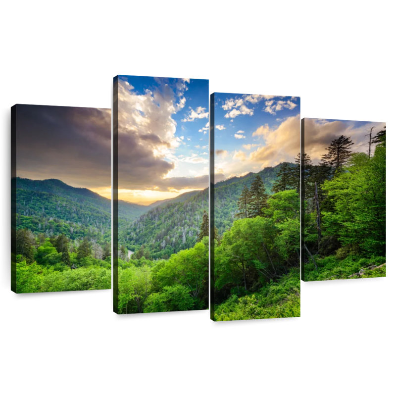 Alvord Newfound Gap At Sunset, 54" H x 84" W