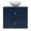 Annemien 1549.4 mm Wall Mounted Double Vanity with Vessel Ceramic Basin