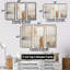Ensemble d'art sur toile scandinave beige et doré minimalisme scandinave III-107745748-107745750