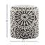 Boîte en laine tissée à la main de 45,7 cm (18 po) de diamètre, motif noué, couvercle amovible pour le rangement, polyvalente, aucun assemblage requis.