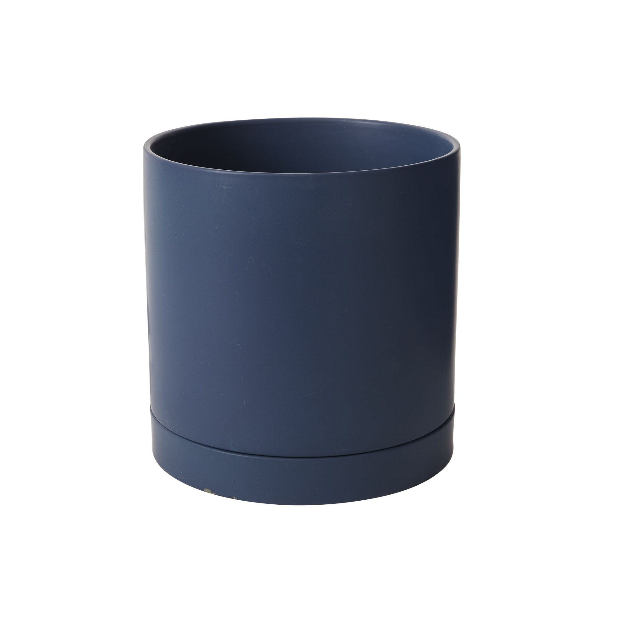 Carlotta Ceramic Pot Planter, 12" H x 12" W x 12" D, Dark Blue