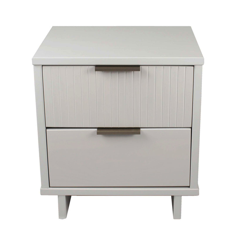 Granville 18" Nightstand In White (2-Drawer), White