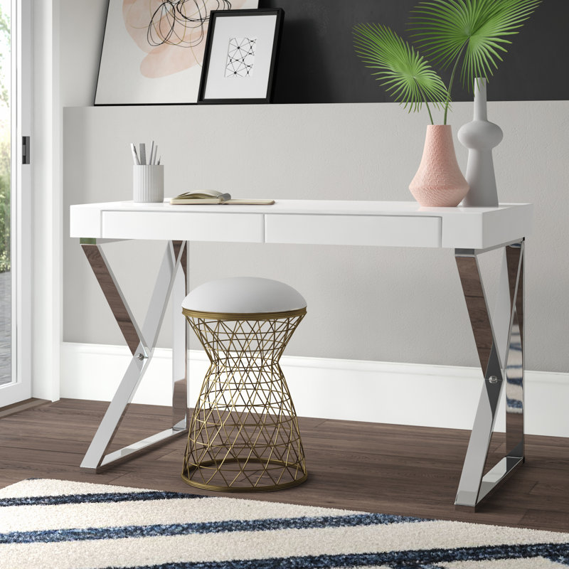 Bureau adjacent, Blanc/argenté