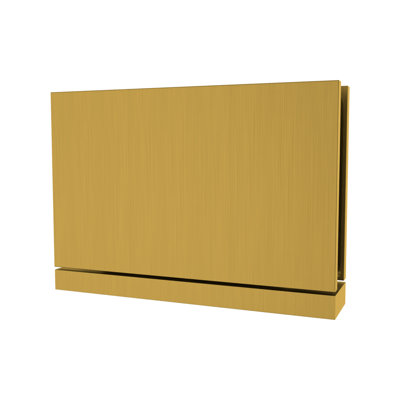 Charnière en laiton à fixation supérieure ou inférieure Brixwell CR01SB pour verre 5/16 po à 3/8 po d'épaisseur 2 1/2 po de hauteur finition laiton satiné