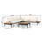 Alanis 4-Piece Solid Acacia Wood Outdoor Sectional Set