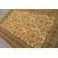 Tapis tibétain beige en laine et en soie noué à la main 6 x 9 Tibetano