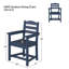 Fauteuils de patio en PEHD avec siège et dossier à lattes, capacité de 360 lb (ensemble de 2)-9915633