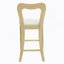 Ensemble de 2 tabourets de comptoir sans accoudoirs (frêne clair + beige)-581478050
