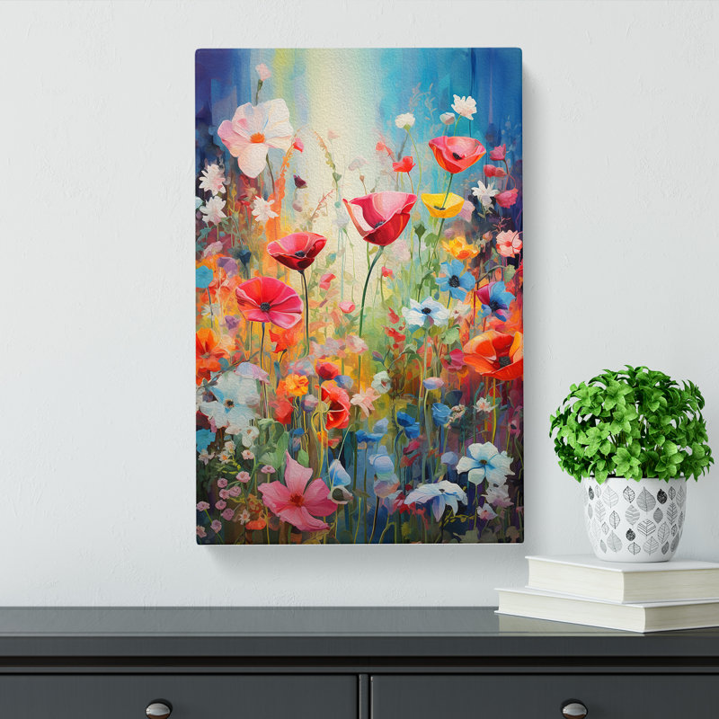 Wildflowers Informel - Wrapped Canvas, 60cm H x 40cm W x 3cm D