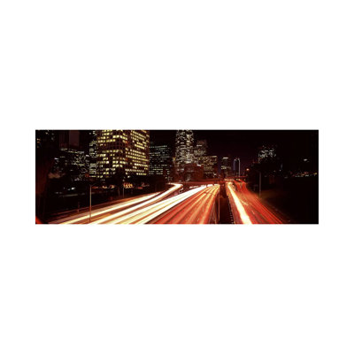 Skyscrapers in a City, City of Los Angeles, California, USA 2010 #4 1 Piece Wrapped Canvas Panoramic Wall Art