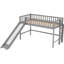 Lit mezzanine bas avec échelle et toboggan-360865917