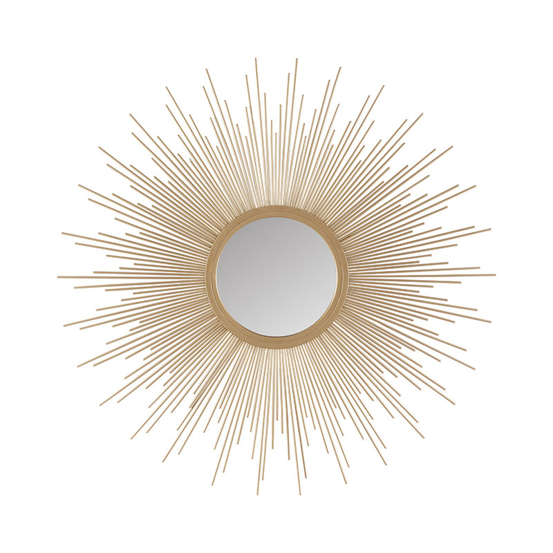Miroir Sunburst, Doré, 14,5 po x 14,5 po 