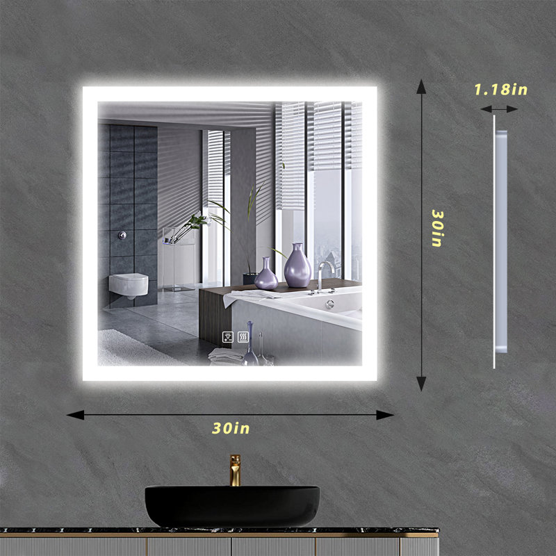 Naliyah Flat Wall Mirror, 30" x 30"