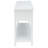 2 Console Table With White Color And Extra Display Area Wooden Open Bottom Shelf