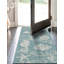 Tapis contemporain Aycan de couleur turquoise-1914090724