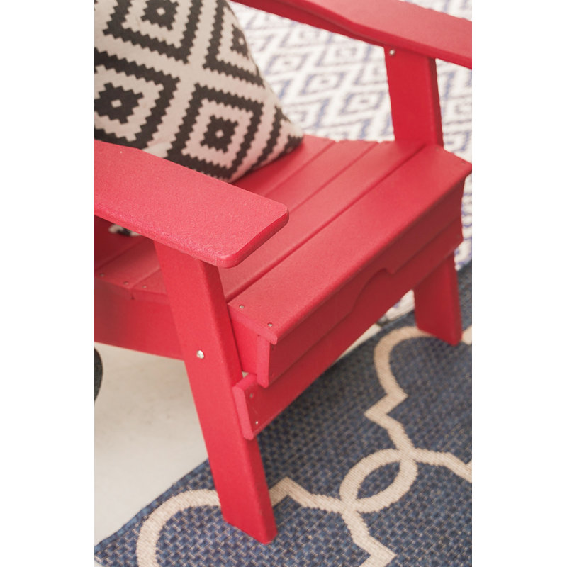 Chaise Adirondack pliante en résine alanson, Rouge