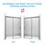Porte de douche coulissante semi-sans cadre l 56 à 60 po x H 74 po, verre trempé clair de 1/4 po (6 mm)