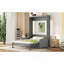 Grand lit escamotable mural avec coussin, gris-661457405-661457406