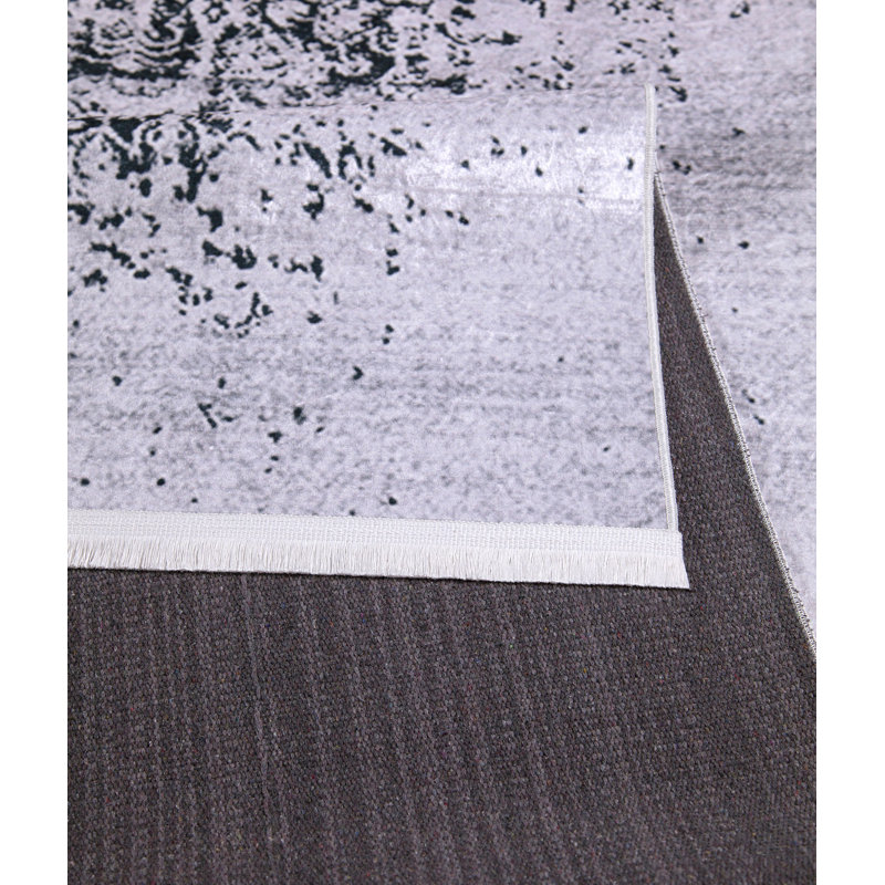 Tapis luxueux en velours, 5,9 x 9,5 pieds | 100% velours, hauteur de poils de 0,3 pouce | Dessous antidérapant, lavable à la machine, texture chenille, impression numérique | Idéal pour le salon, la chambre à coucher et la décoration intérieure