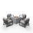 Tonileigh 4 - Person Patio Dining Set with Square Table , Cushions Included